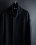 "ISSEY MIYAKE PLANTATION" Minimalist design A-line stand collar coat