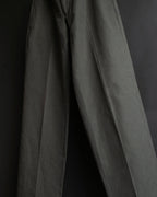 "HERMES" Cotton linen wide tapered slacks