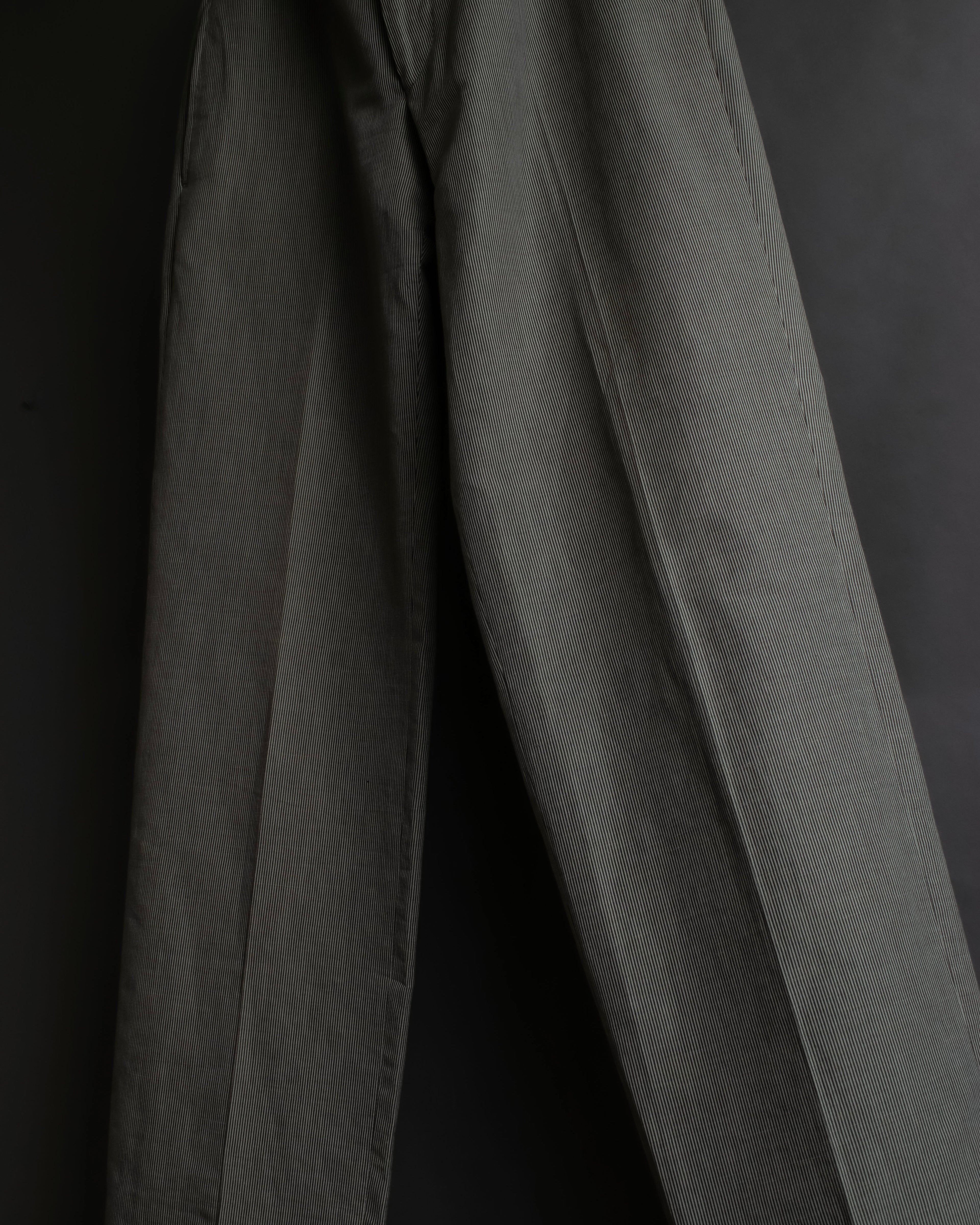 "HERMES" Cotton linen wide tapered slacks