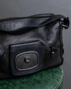 "CELINE" Metal parts design horizontal leather one-shoulder bag