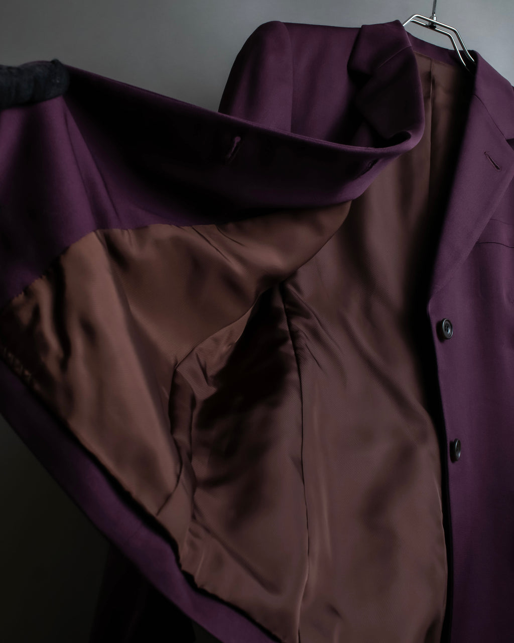 "JEAN PAUL GAULTIER FEMME"
 Beautiful purple color shaped wool tailored jacket