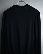 “CELINE” 2010’s Contrast placket wool silk cardigan