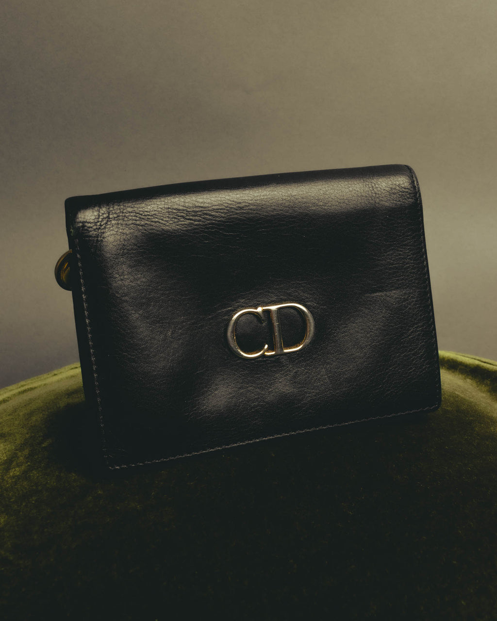 "Christian Dior" 80's-90's Black and red bifold wallet