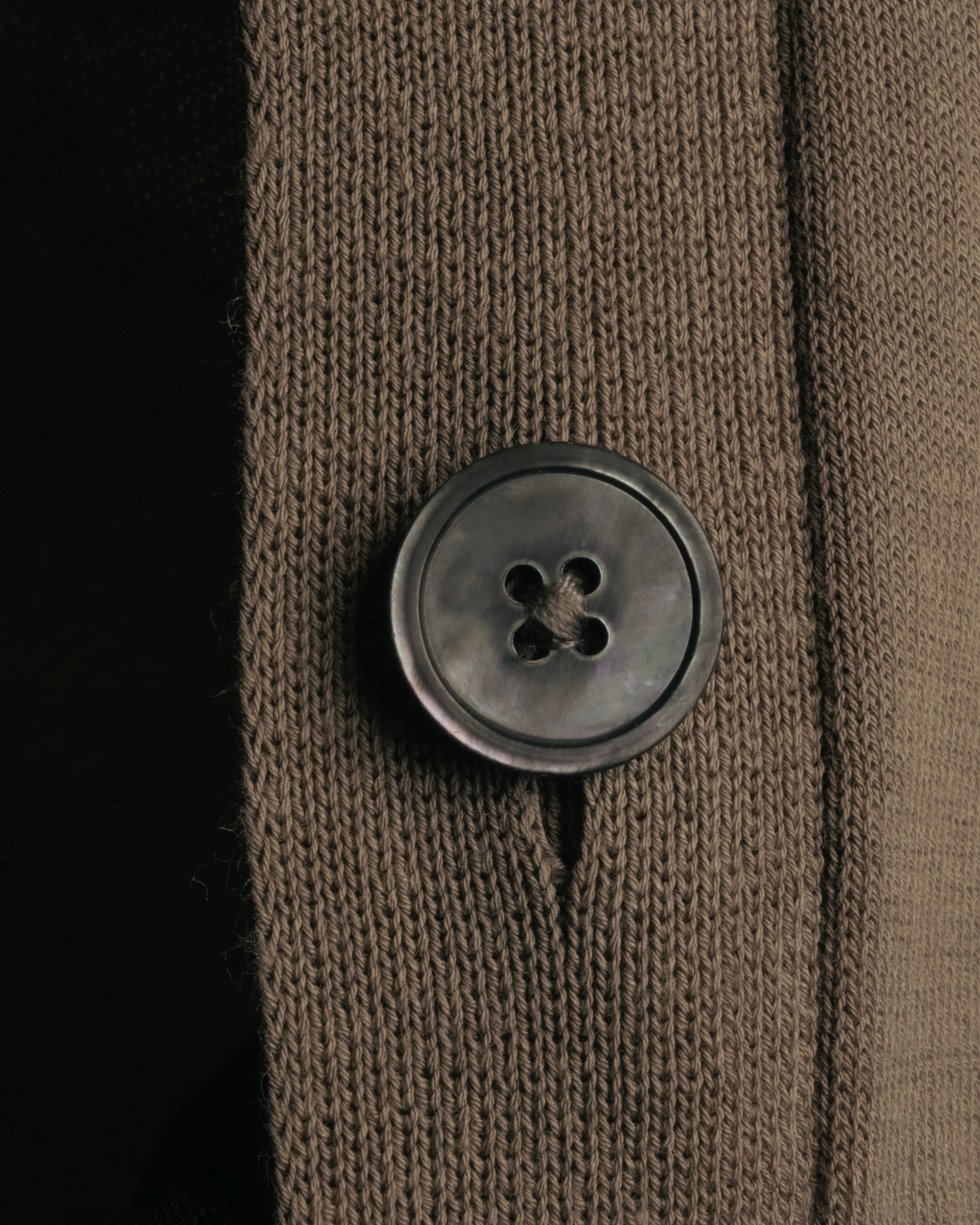-SPECIAL- “HERMÈS” 90’s-00’s Trompe l’oeil cotton knit cardigan