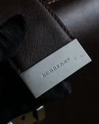 "BURBERRY" Metal belt design embossed PVC briefcase