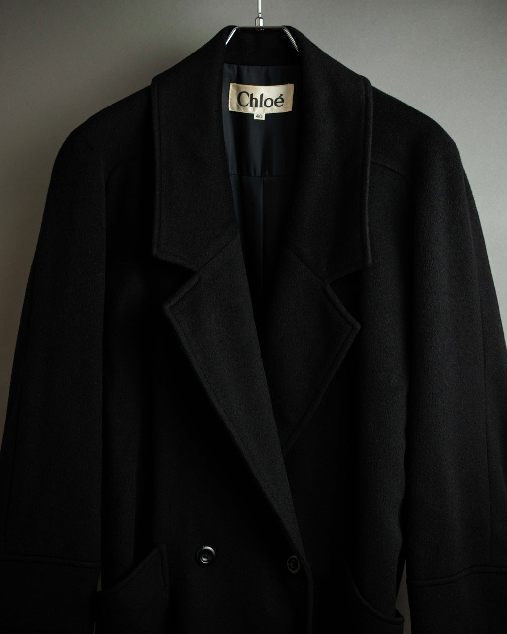 "Chloe" Peak lapel classically tailored chester coat