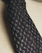 "Hermès" 80's-90's Classic jacquard silk necktie