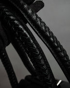 "Salvatore Ferragamo" Draping design lace-up detail leather bag