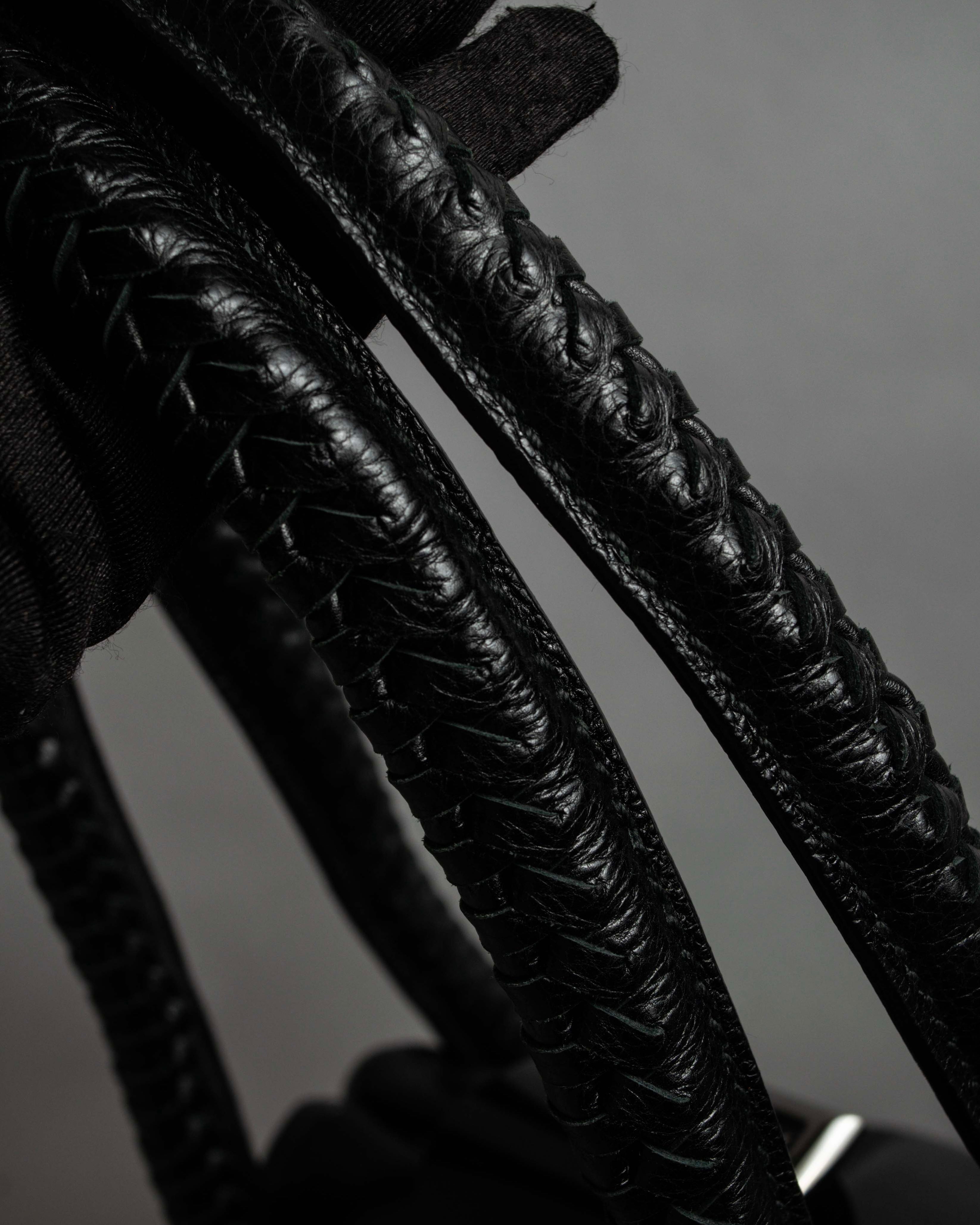 "Salvatore Ferragamo" Draping design lace-up detail leather bag