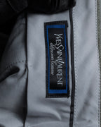 "YVES SAINT LAURENT" Deep pleat tapered wool slacks