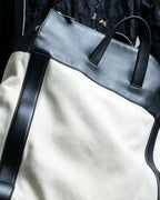 "BOTTEGA VENETA" 19AW Canvas & leather combination 2way bag