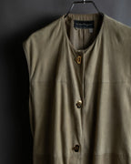 "Salvatore Ferragamo" Belted suede sleeveless dress