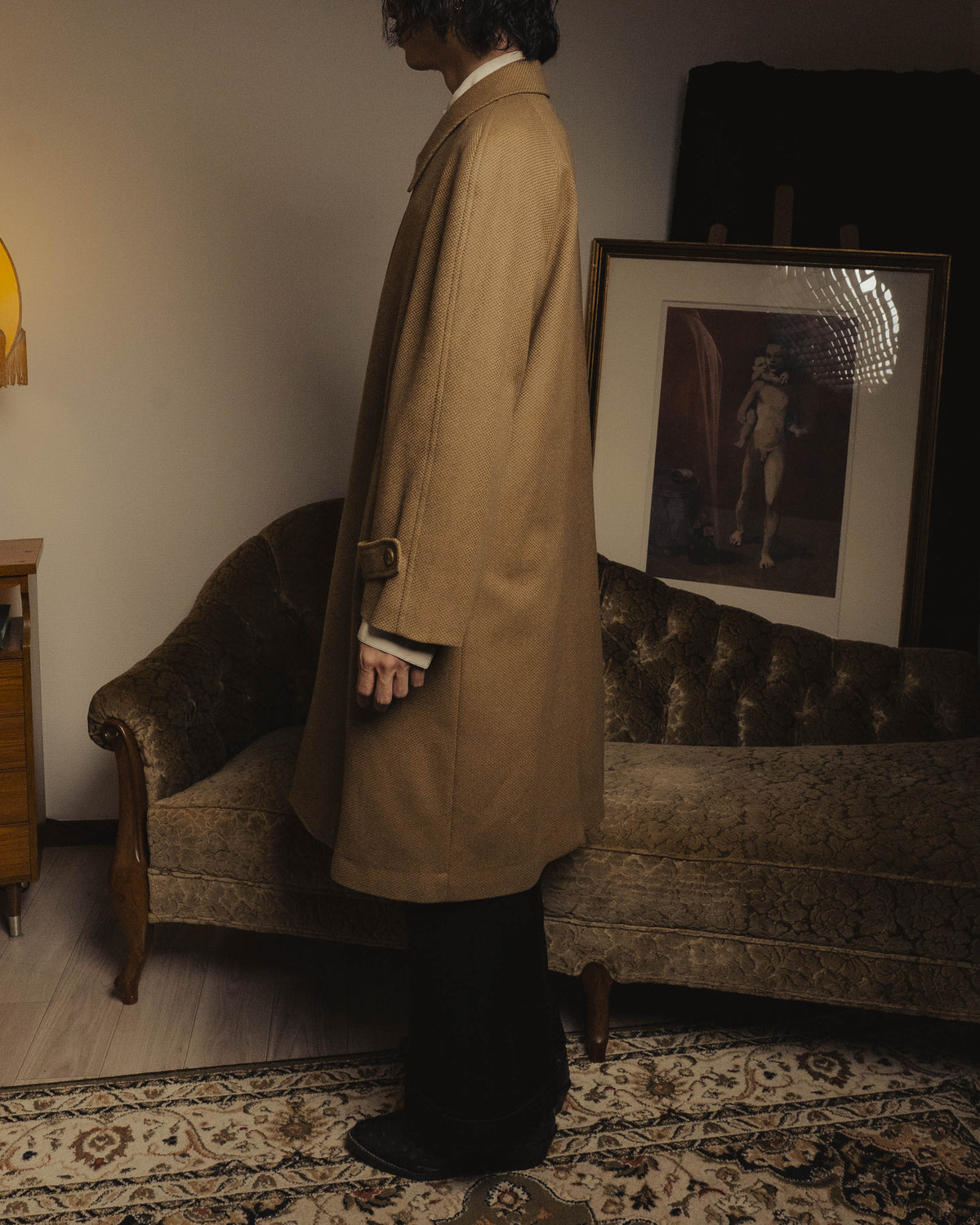 "Christian Dior" 80's-00's Classically tailored balmacaan coat