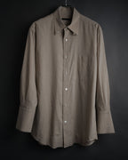 “DONNA KARAN NEW YORK” 90’s oversized cuff cotton linen shirt
