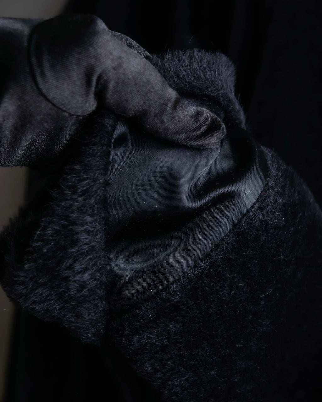 "GUCCI" 80's Gold button design brushed wool long chester coat