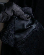 "GUCCI" 80's Gold button design brushed wool long chester coat