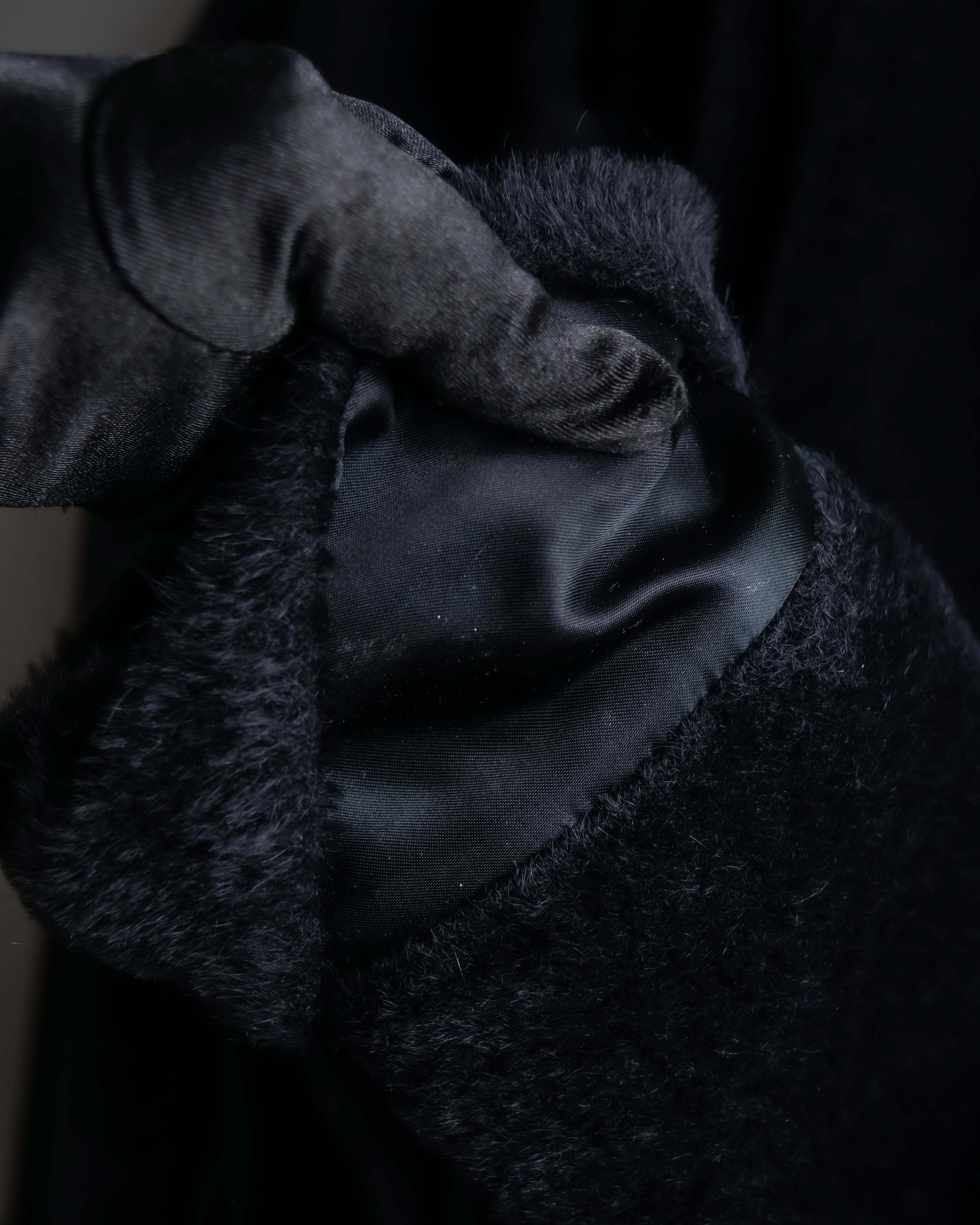 "GUCCI" 80's Gold button design brushed wool long chester coat