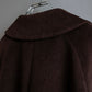 "BURBERRYS" Fly front deep brown soutien collar super long coat