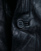 Leather Diagonal Single Jacket