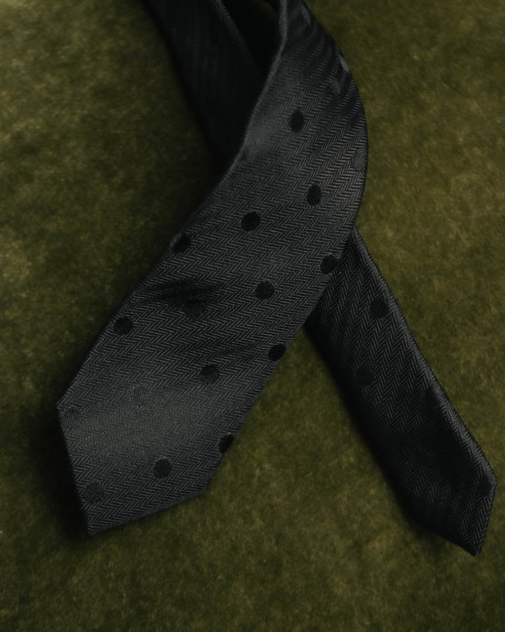 –SPECIAL– “Saint Laurent“ 2010’s-20’s Tonal dot narrow tie