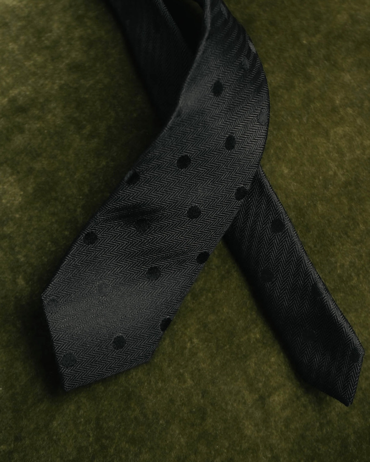 –SPECIAL– “Saint Laurent“ 2010’s-20’s Tonal dot narrow tie