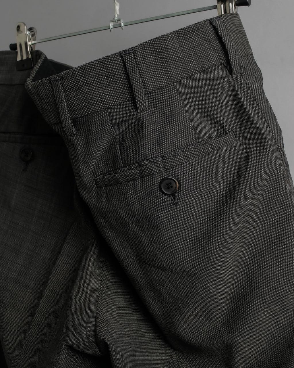 "PRADA" Sharkskin wool minimal tailoring set up