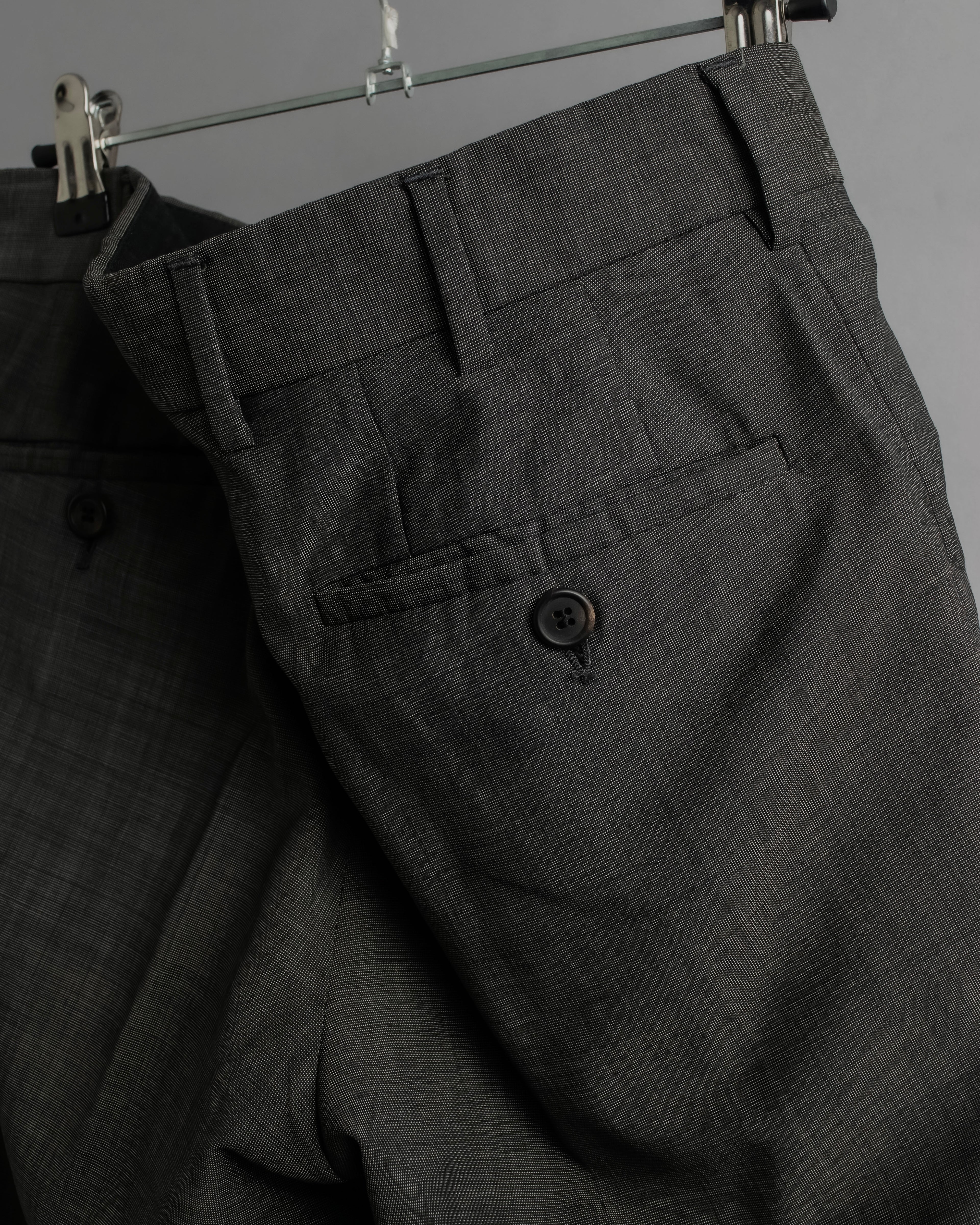 "PRADA" Sharkskin wool minimal tailoring set up