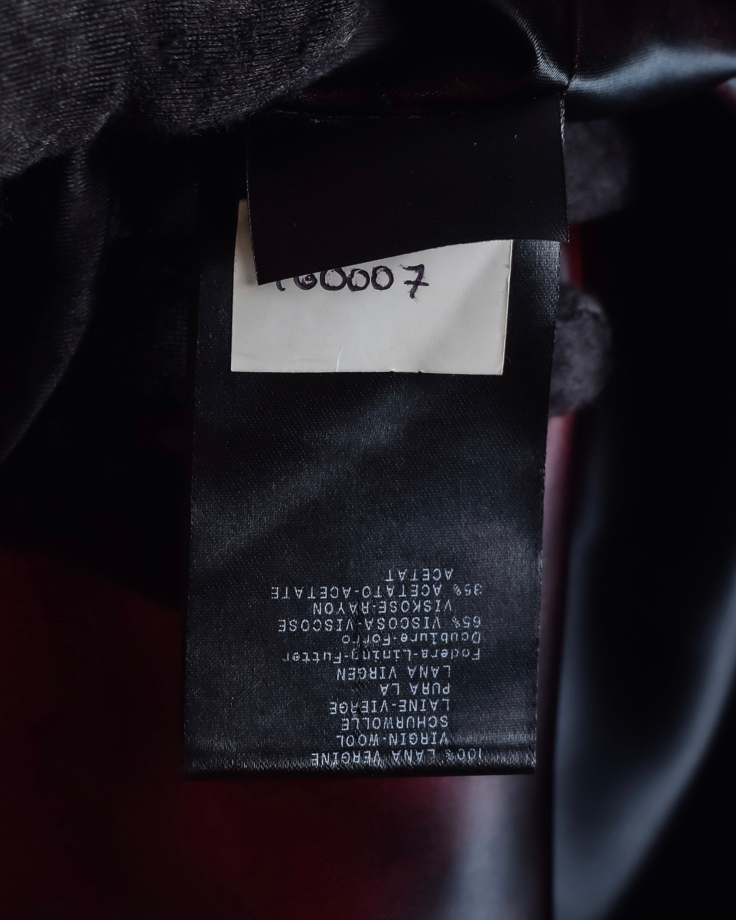 "GIORGIO ARMANI" Deep satin backed tailored wool vest