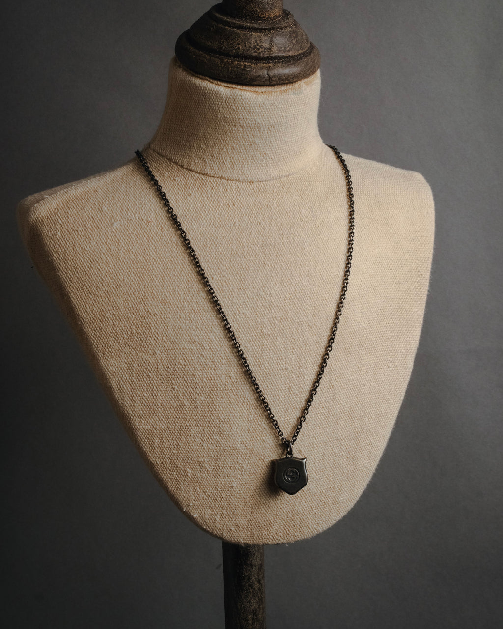 "GUCC" 2016-21 年龄纯银老虎头吊坠项链