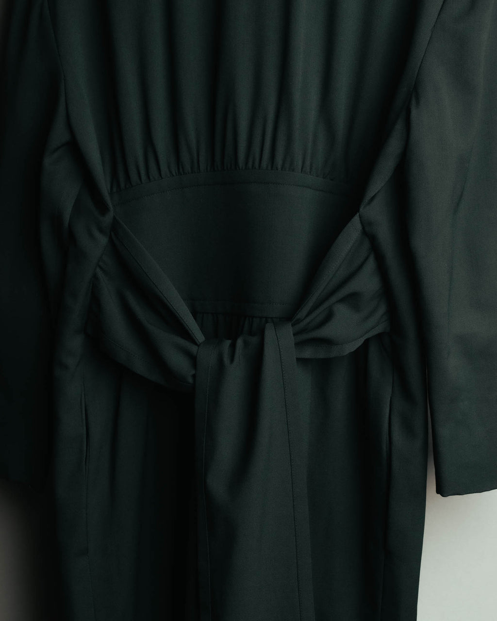 –SPECIAL– "CELINE" 80's Elegant belted double breasted long coat