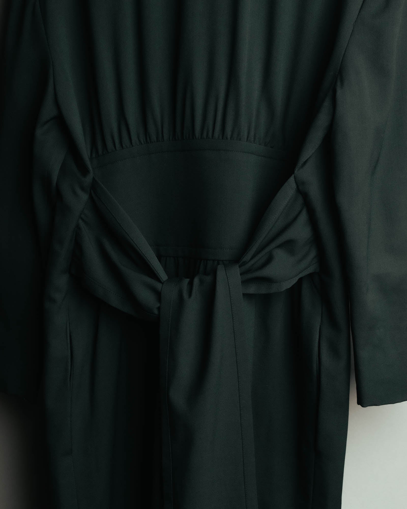 –SPECIAL– "CELINE" 80's Elegant belted double breasted long coat