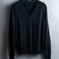 "PRADA" V-neck relaxed wool high gauge knit pullover