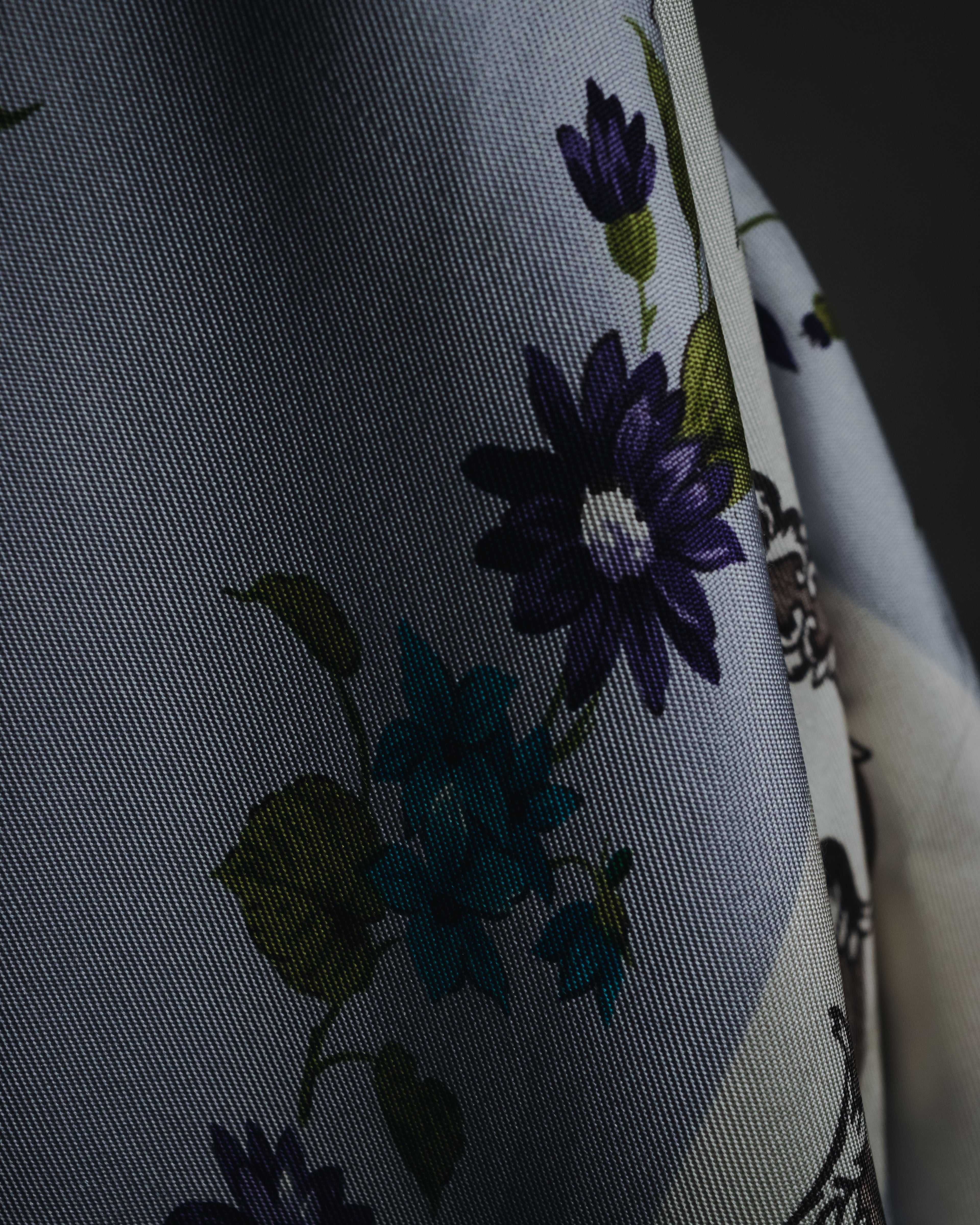 "Christian Dior" 80’s-90’s botanical dior typography silk scarf