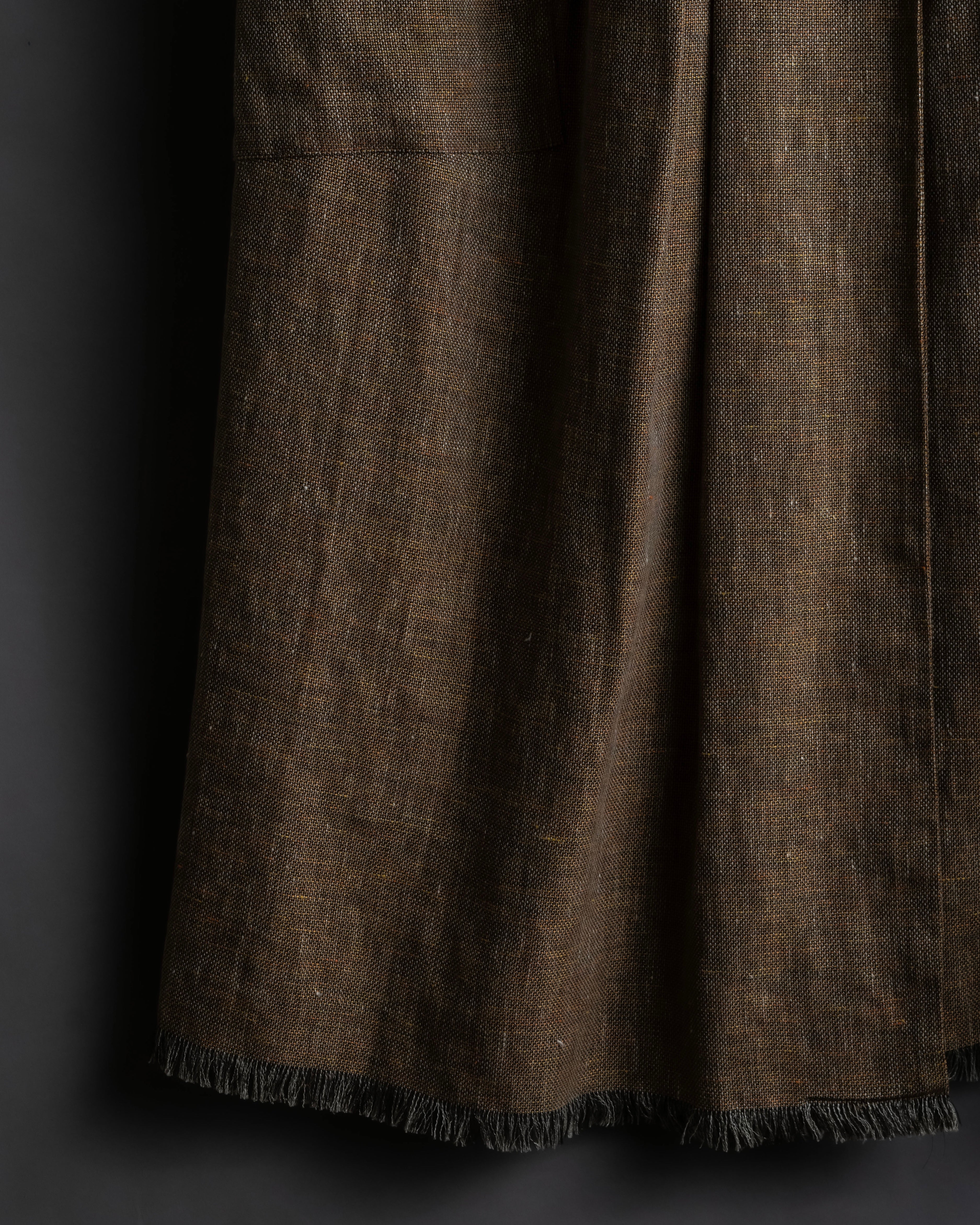 "HERMES" Gaultier period fringe design wrap skirt