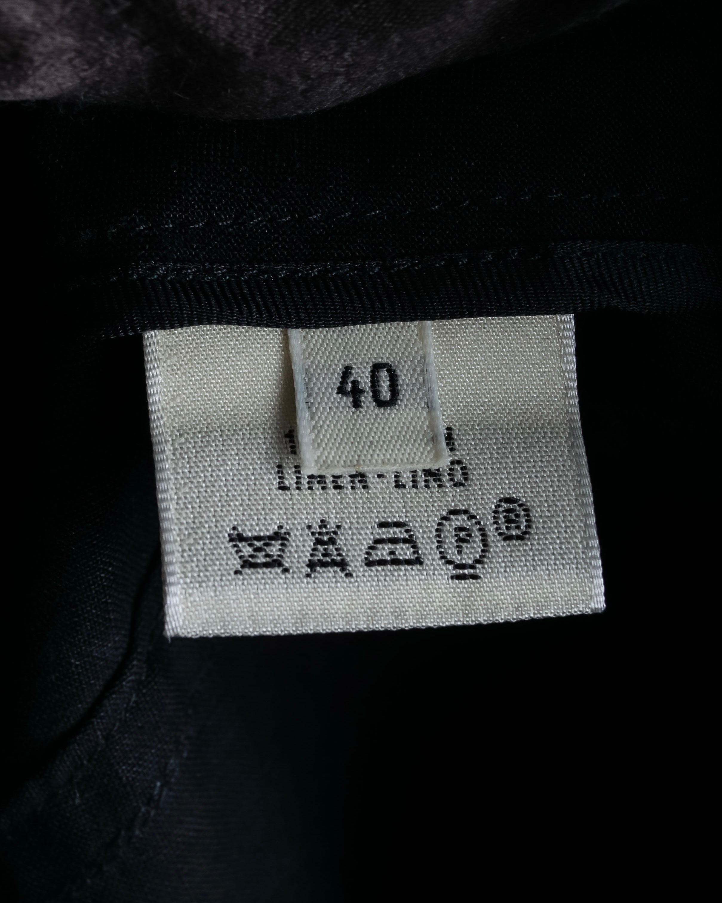 "HERMES" Belted button design linen skirt