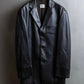 "ARMANI COLLEZIONI" 100% lamb leather oversized tailored jacket