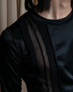 "JEAN PAUL GAULTIER FEMME" Sheer mixed material design pullover