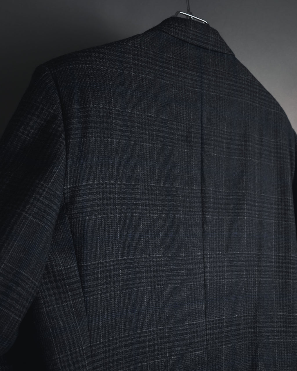 "BALENCIAGA" 90’s Cashmere blend glen check double-breasted blazer