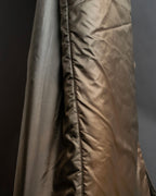 "FENDI JEANS" Hood design belted gradation color long nylon down coat