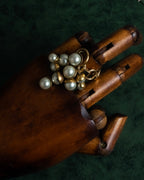 "Christian Dior" Pearl charm top chain link arm ring