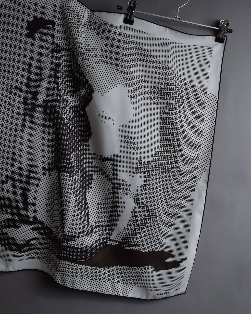 "HERMES" Silk fantaisie a cheval carré scarf 70