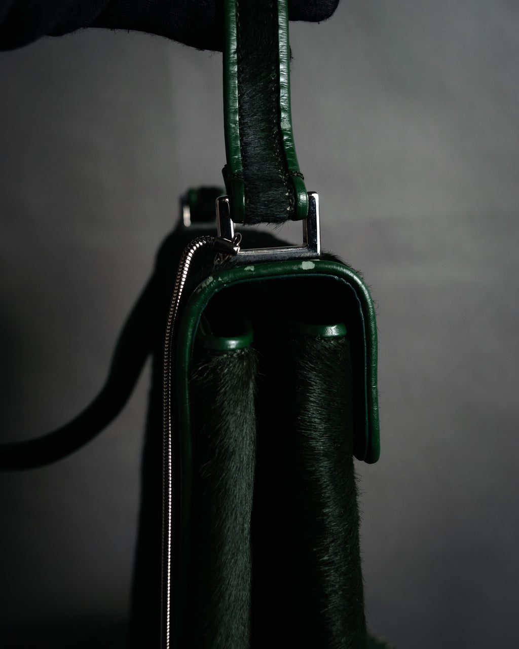 “GUCCI“ 90’s-00’s pony hair structured shoulder bag