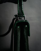 “GUCCI“ 90’s-00’s pony hair structured shoulder bag