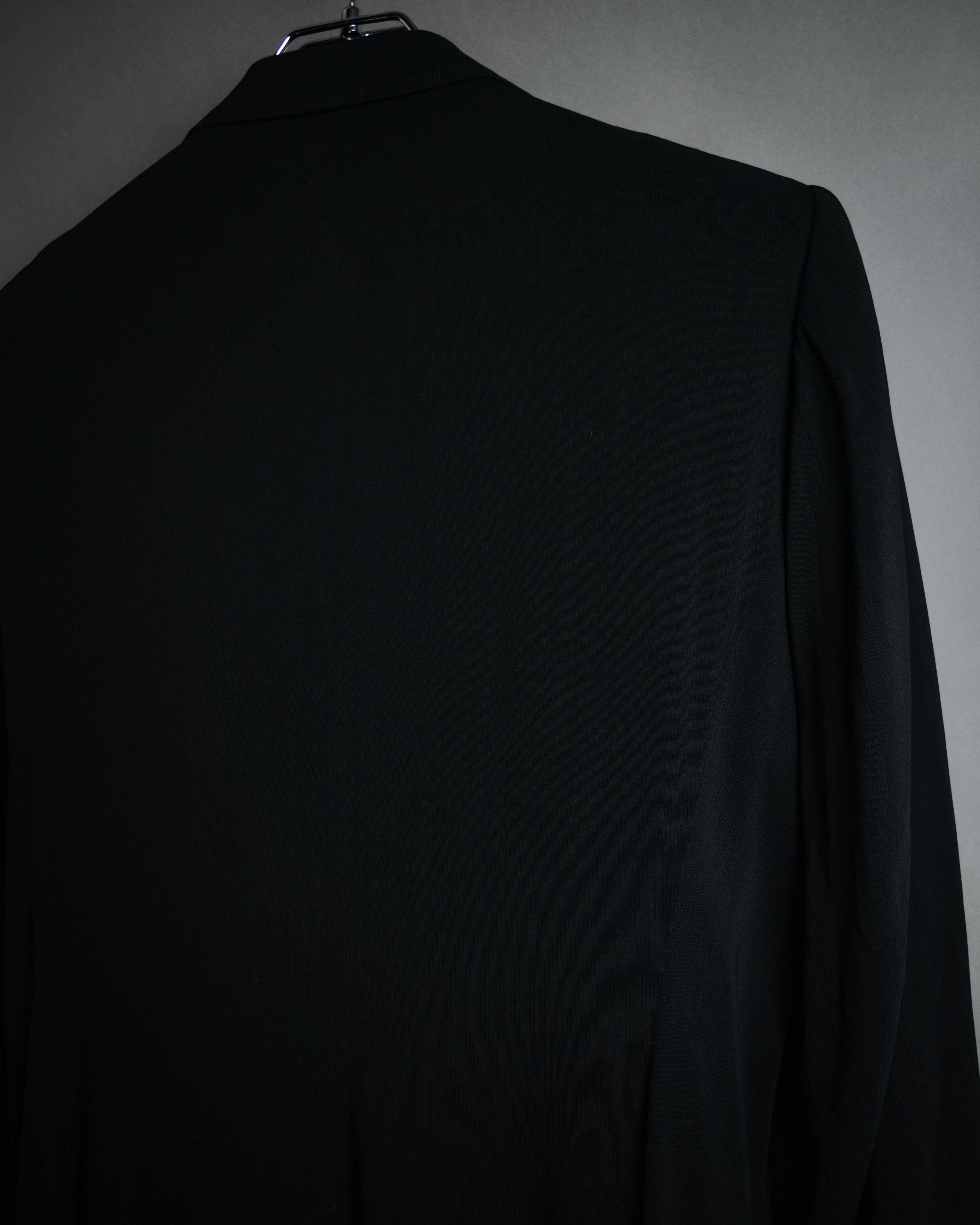 "Y’s" 00’s Asymmetric pleated-back three-button jacket