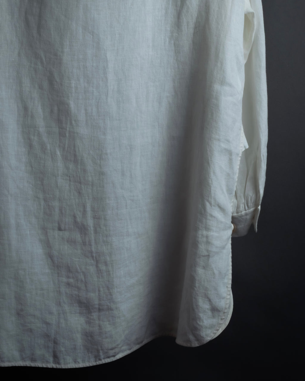 "GUCCI" Michele period ruffle round collar linen pullover shirt