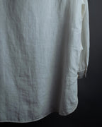 "GUCCI" Michele period ruffle round collar linen pullover shirt