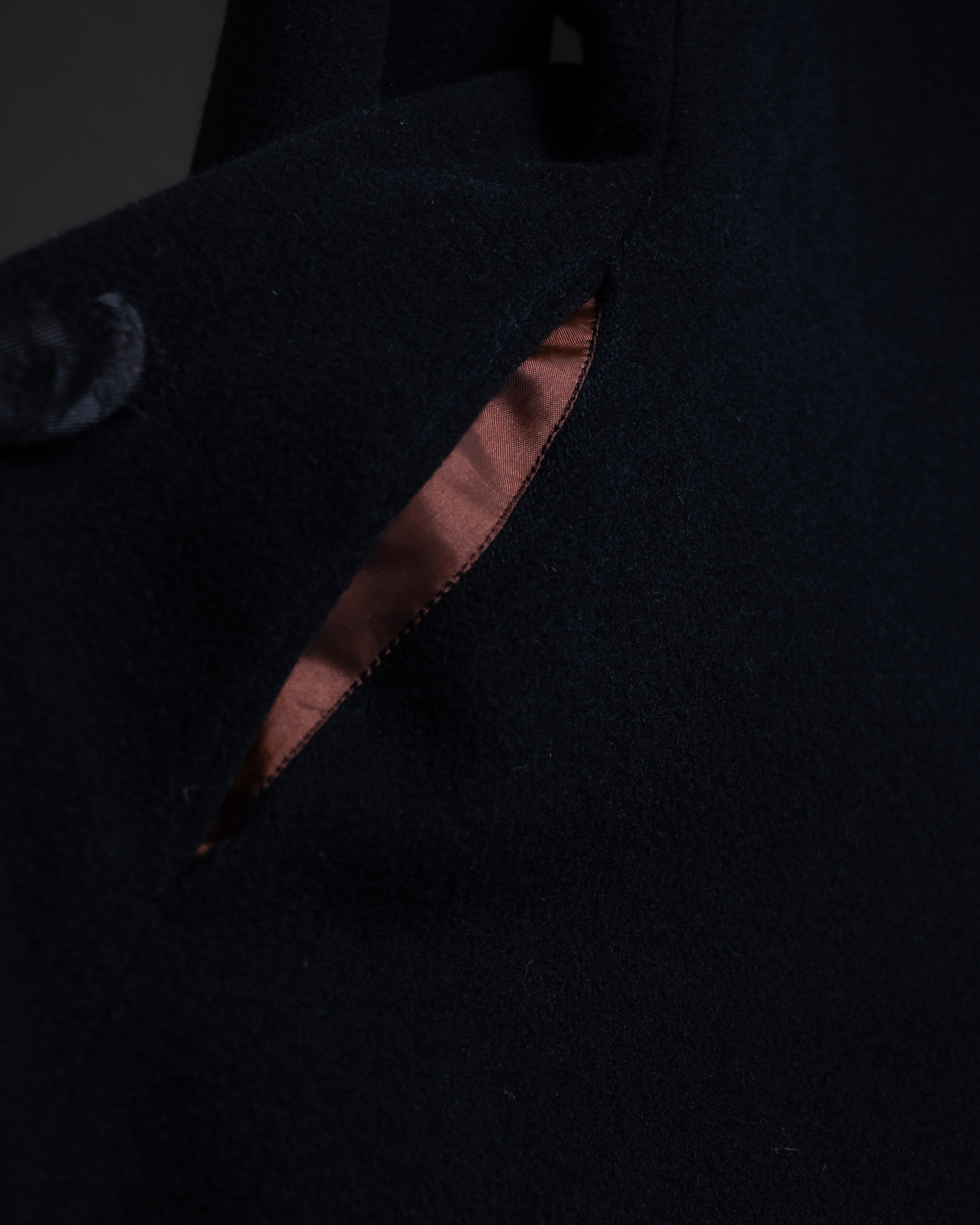 -SPECIAL- "JEAN PAUL GAULTIER"
 90's-00's Waist shape A-line silhouette black color super long coat