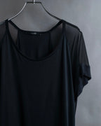 "GUCCI" Layered see-through design pullover