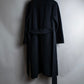 "Vintage large lapel design belted long gown coat"