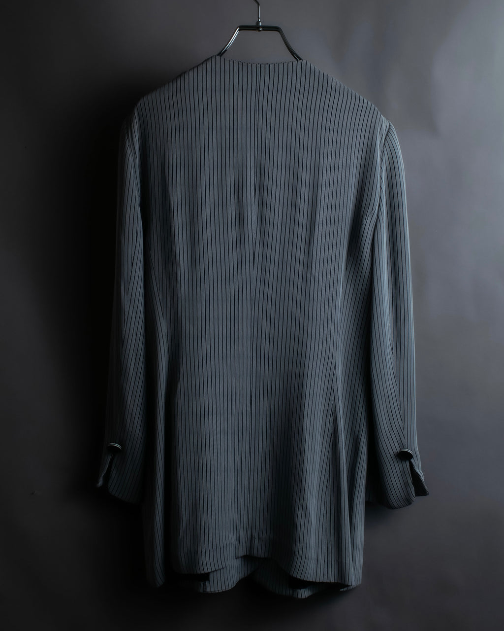 "Christian Dior" Pinstripe collarless jacket